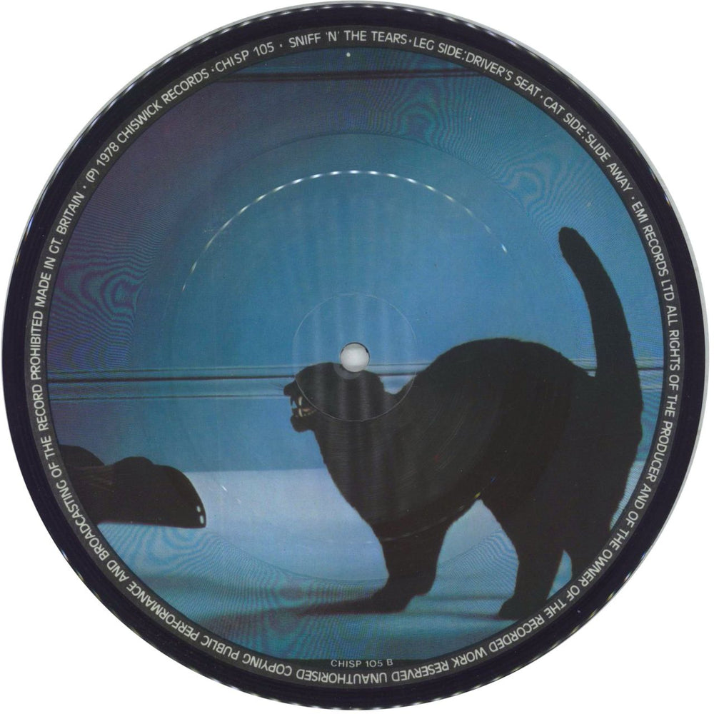 Sniff 'n' The Tears Driver's Seat UK 7" vinyl picture disc (7 inch picture disc single)