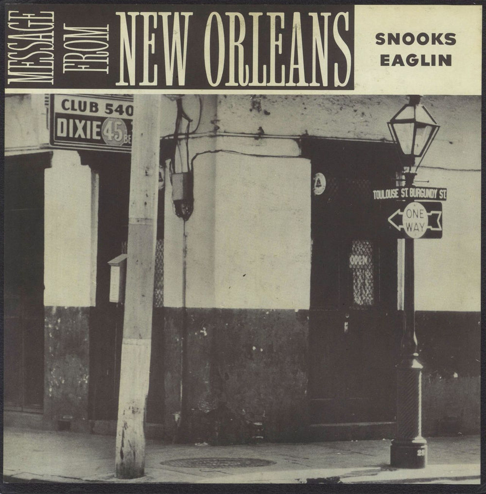 Snooks Eaglin Message From New Orleans + Insert UK vinyl LP album (LP record) HLP1002