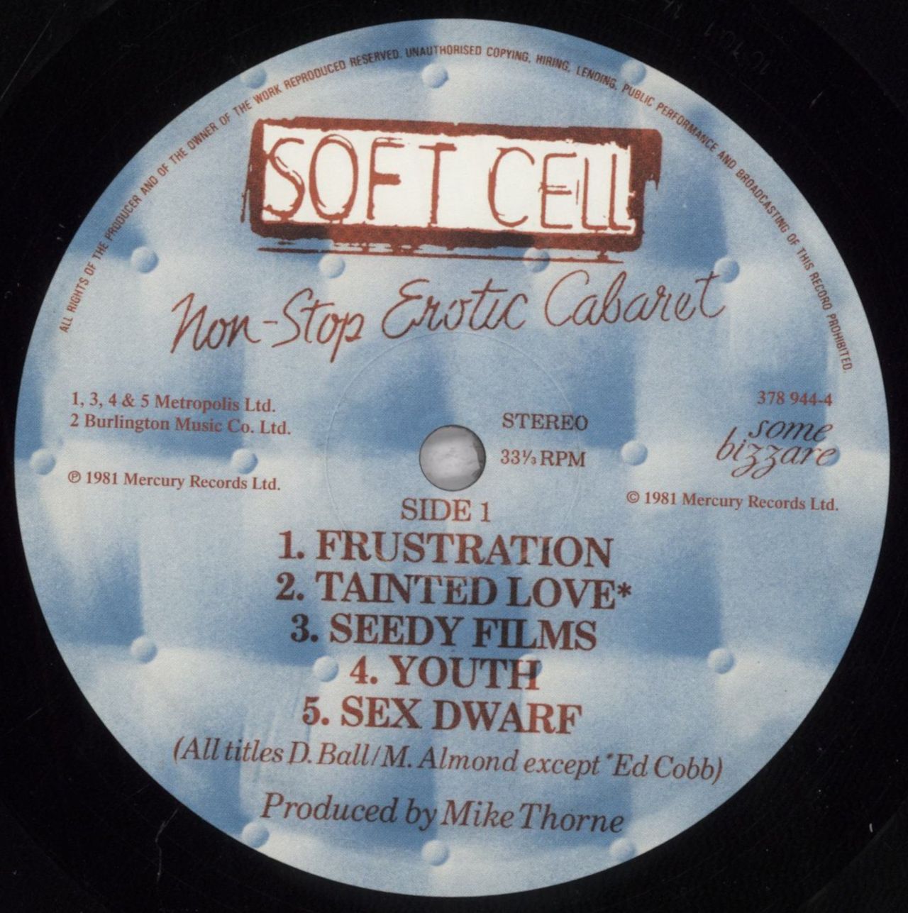 Soft Cell Non-Stop Erotic Cabaret - 180gm - Shrink UK Vinyl LP —  RareVinyl.com