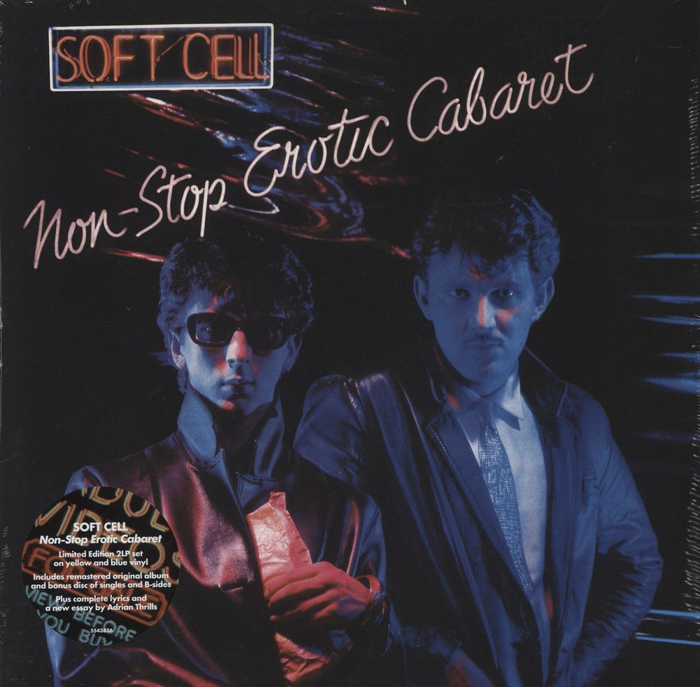 Soft Cell Non-Stop Erotic Cabaret: Webstore Bundle Edition - Yellow & Blue Vinyl + Art Prints - Sealed UK 2-LP vinyl record set (Double LP Album) 5543833