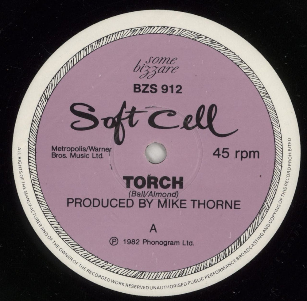 Soft Cell Torch UK 12" vinyl single (12 inch record / Maxi-single) SOF12TO16737