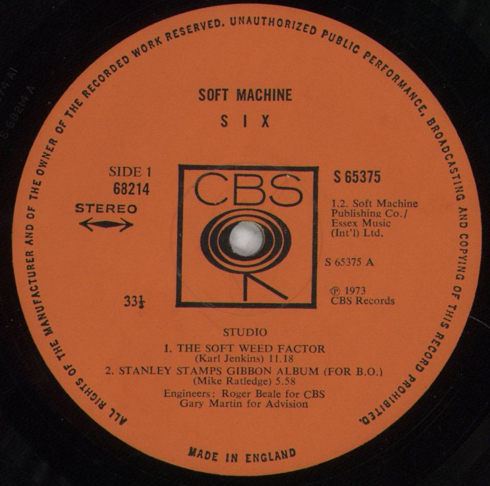 Soft Machine Six - VG UK 2-LP vinyl record set (Double LP Album) SFT2LSI852490