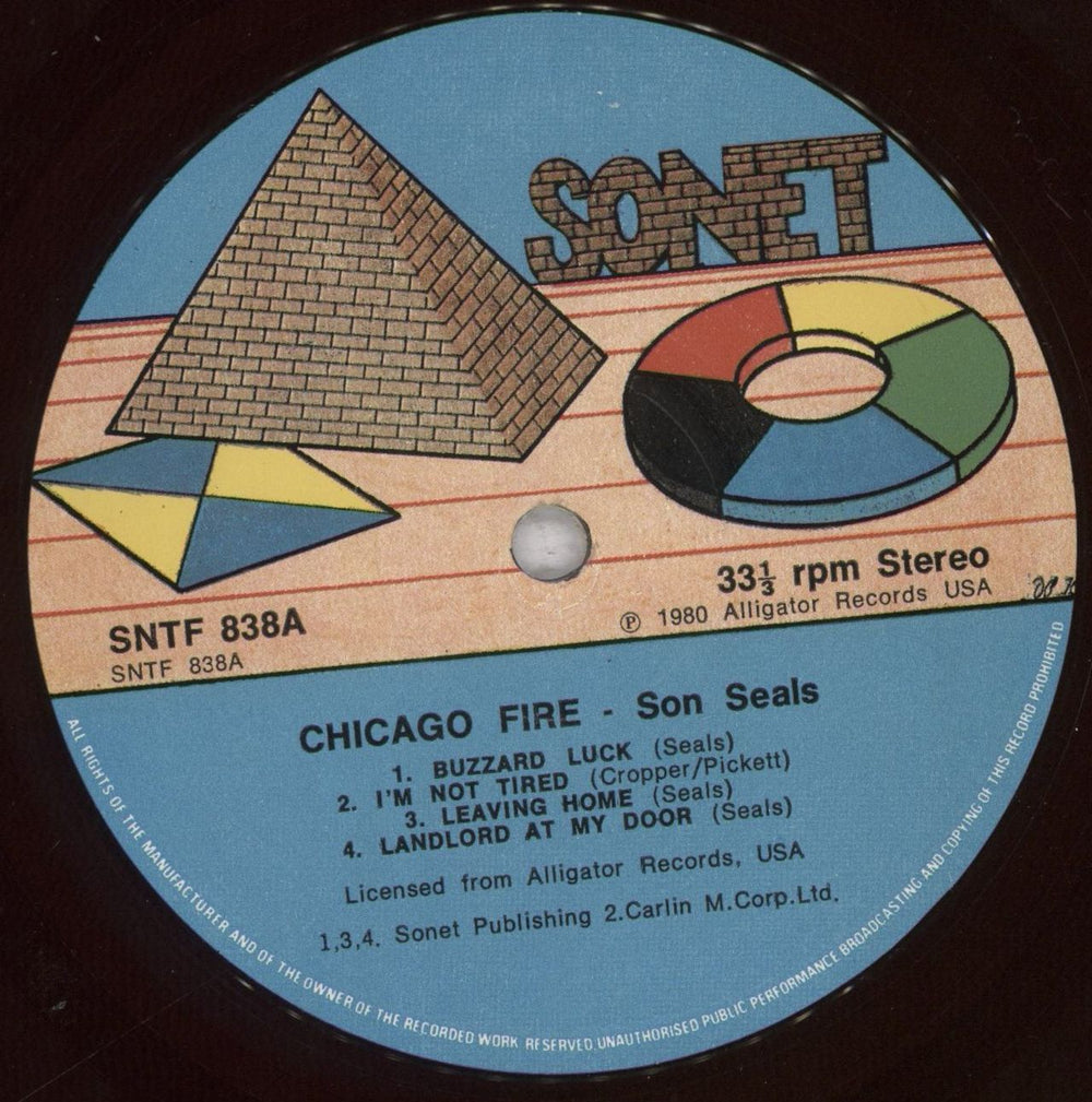 Son Seals Chicago Fire UK vinyl LP album (LP record) U7ULPCH841554