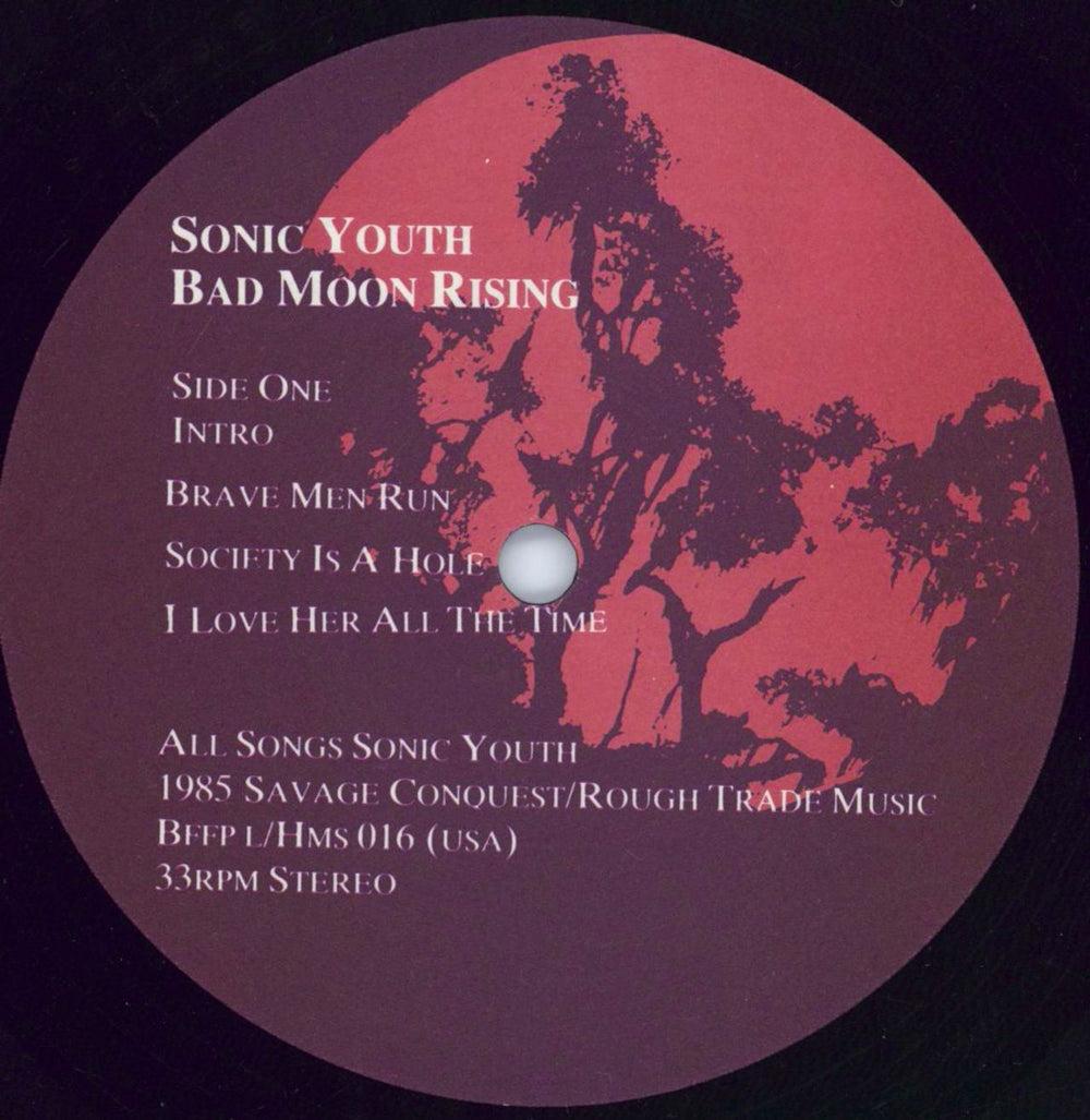 Sonic Youth Bad Moon Rising - 1st UK vinyl LP album (LP record) S-YLPBA179665