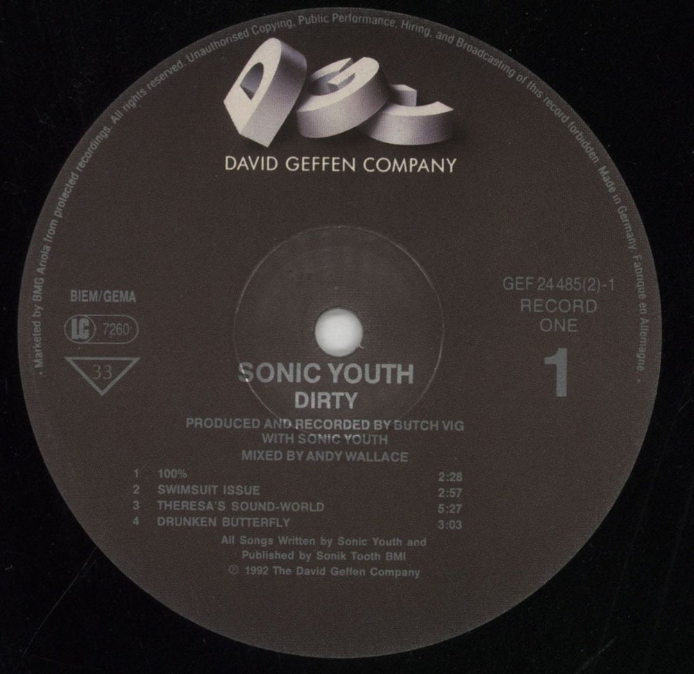 Sonic Youth Dirty - 1st UK 2-LP vinyl record set (Double LP Album) S-Y2LDI774866