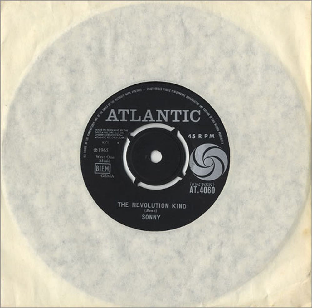 Sonny Bono The Revolution Kind UK 7" vinyl single (7 inch record / 45) AT.4060