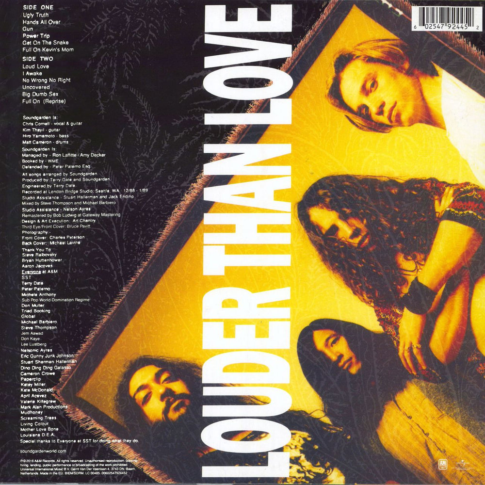 Soundgarden Louder Than Love - 180gram UK vinyl LP album (LP record) 602547924452