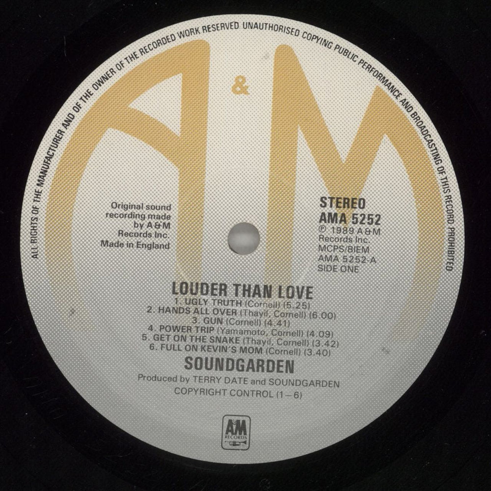 Soundgarden Louder Than Love UK vinyl LP album (LP record) SOULPLO233321