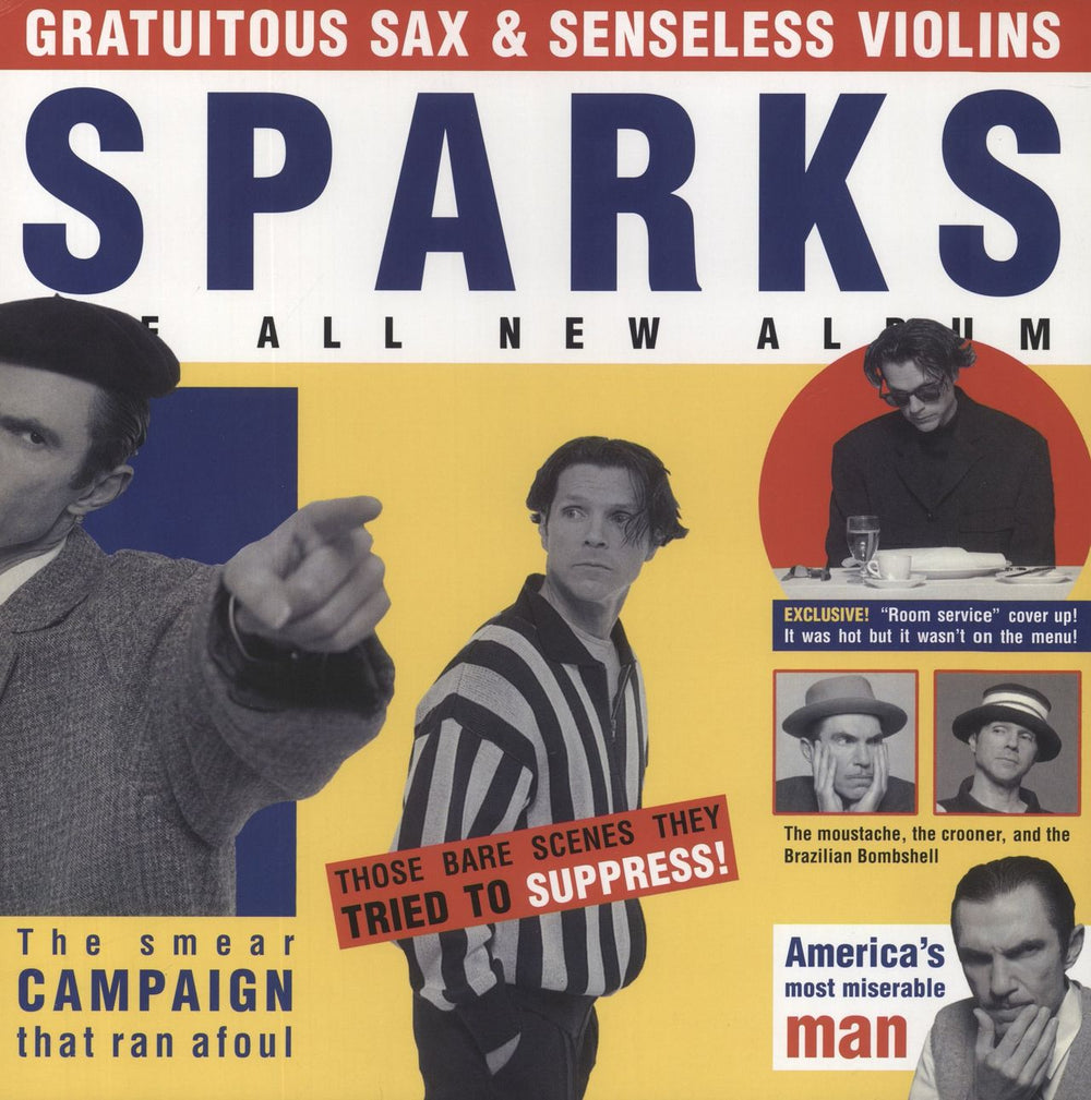 Sparks Gratuitous Sax & Senseless Violins - 180gm UK vinyl LP album (LP record) BMGCAT410LP