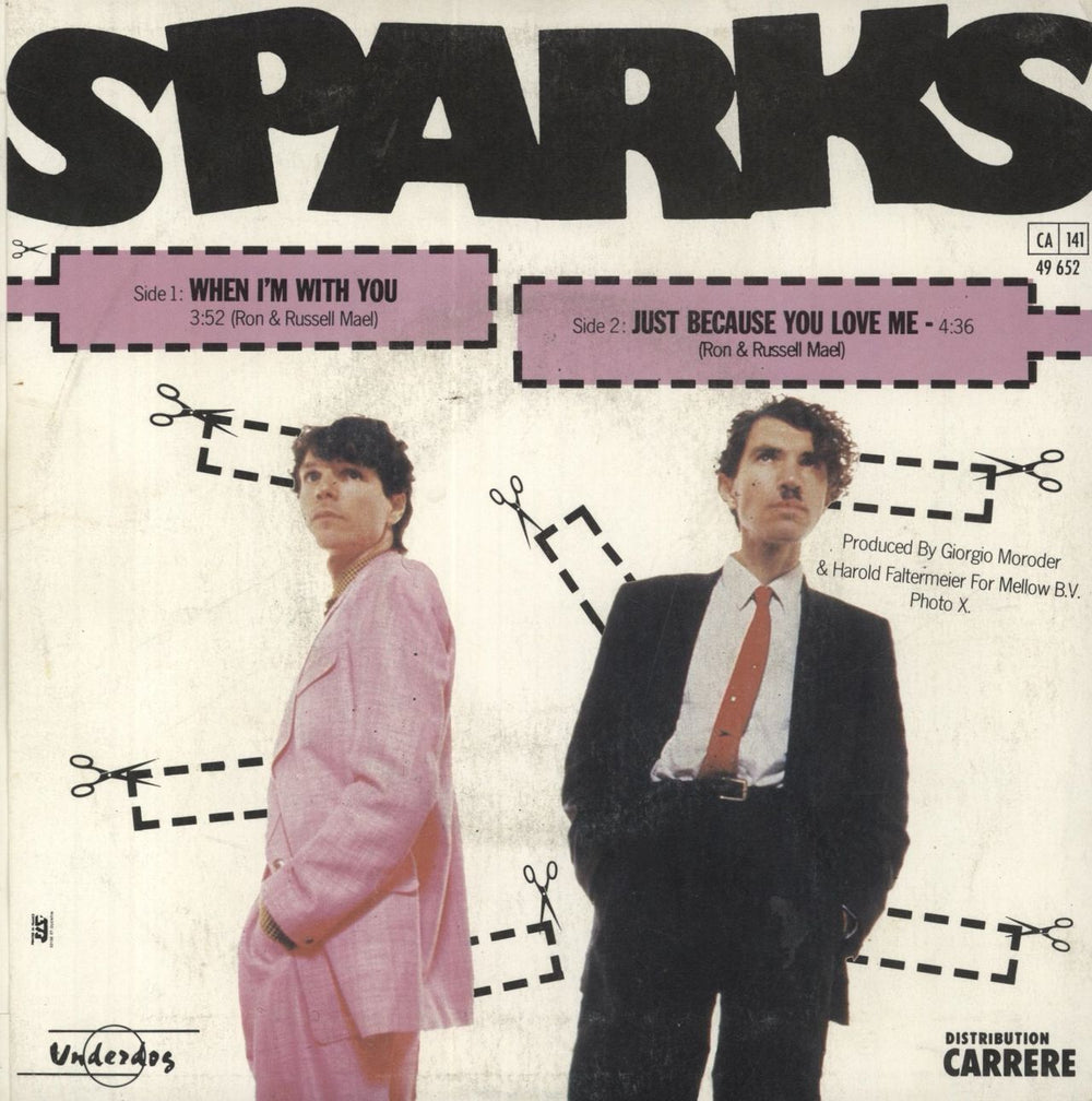 Sparks When I'm With You French 7" vinyl single (7 inch record / 45)