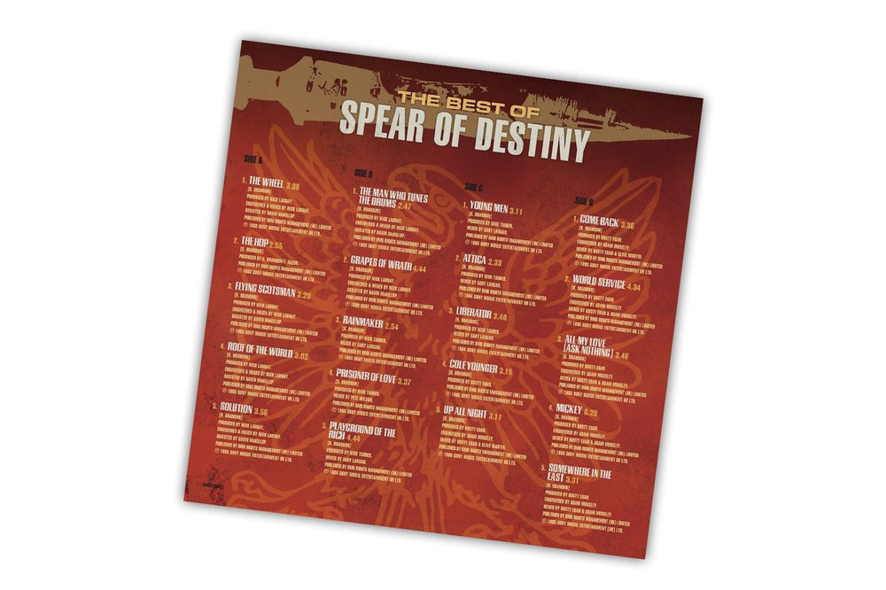 Spear Of Destiny The Best Of Spear Of Destiny - Crystal Clear & Black Marbled Vinyl 180 Gram UK 2-LP vinyl record set (Double LP Album)