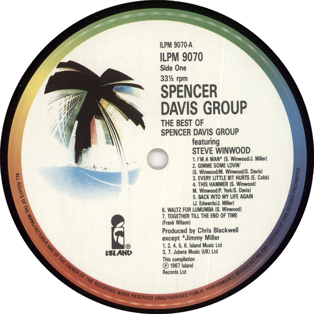 Spencer Davis Group The Best Of The Spencer Davis Group UK vinyl LP album (LP record) 5014474100703