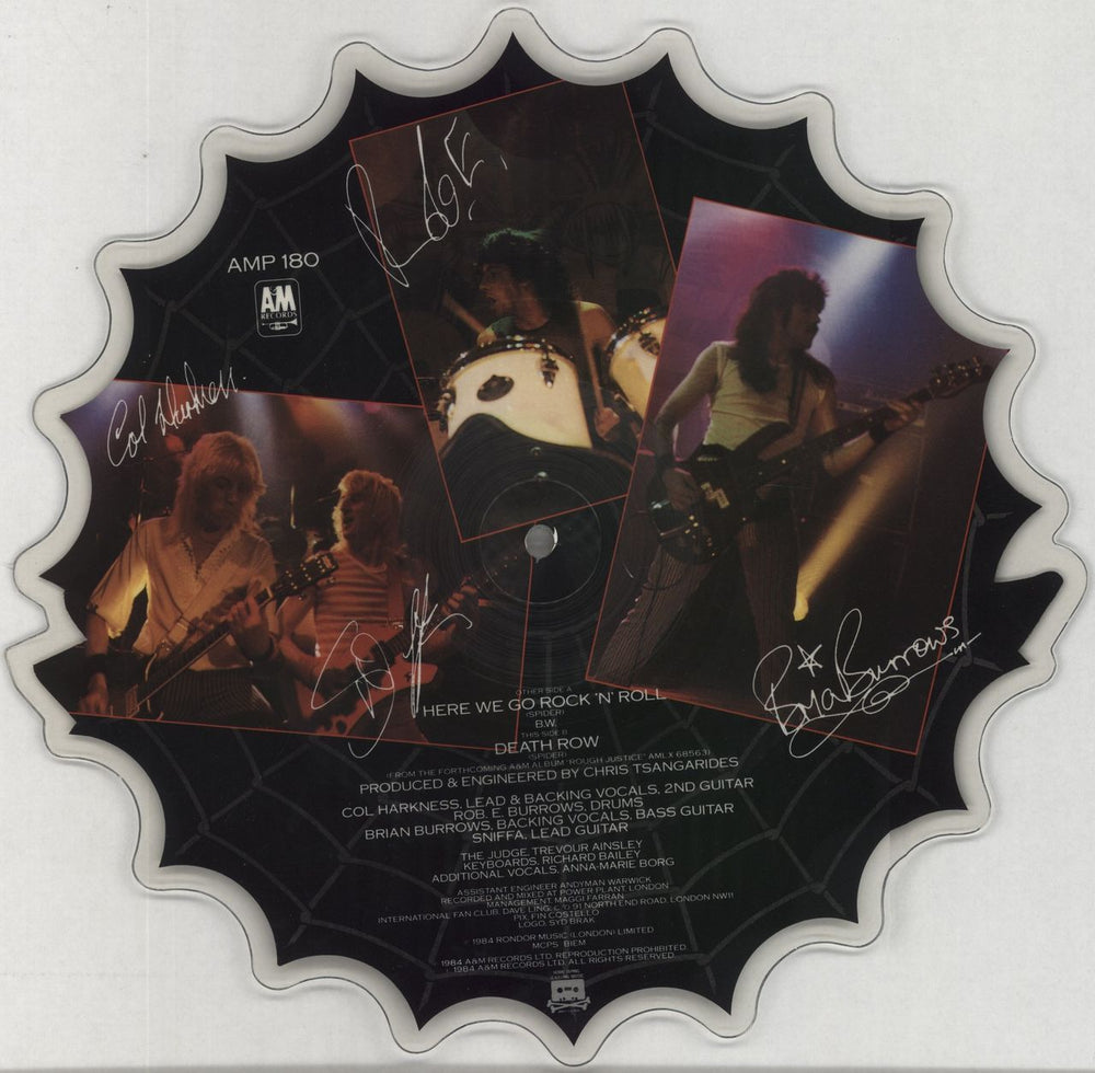 Spider (UK) Here We Go Rock 'n' Roll UK shaped picture disc (picture disc vinyl record)