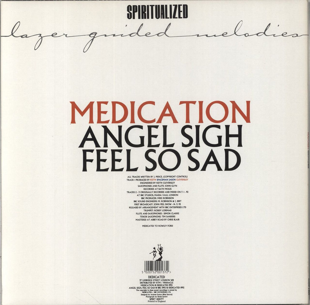 Spiritualized Medication UK 12" vinyl single (12 inch record / Maxi-single) 5020752001372