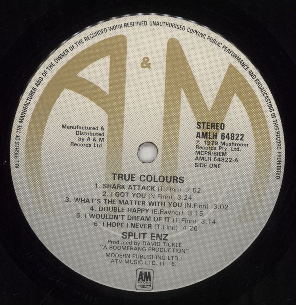 Split Enz True Colours - Purple P/S UK vinyl LP album (LP record) ENZLPTR660351