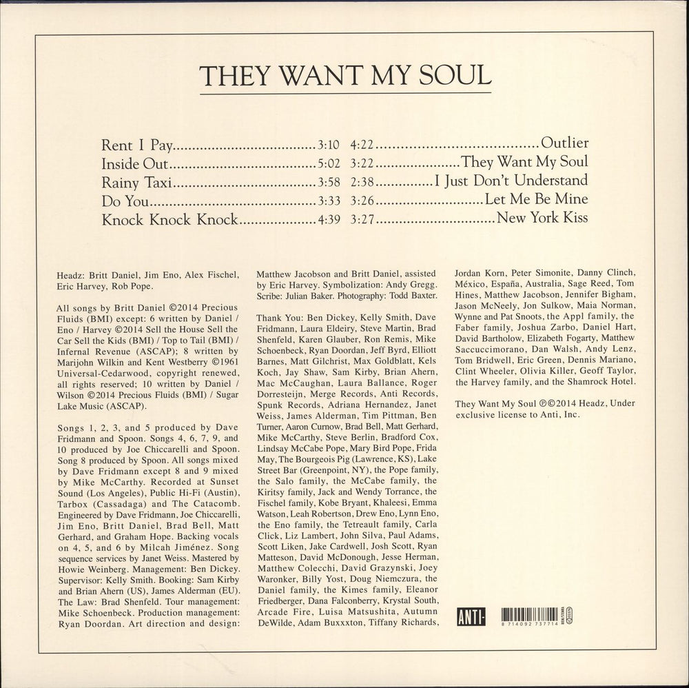 Spoon They Want My Soul - Clear Vinyl + CD UK vinyl LP album (LP record) 8714092737714