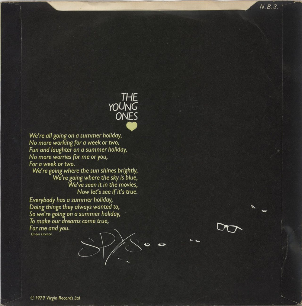 Spys (UK) The Young Ones UK 7" vinyl single (7 inch record / 45)