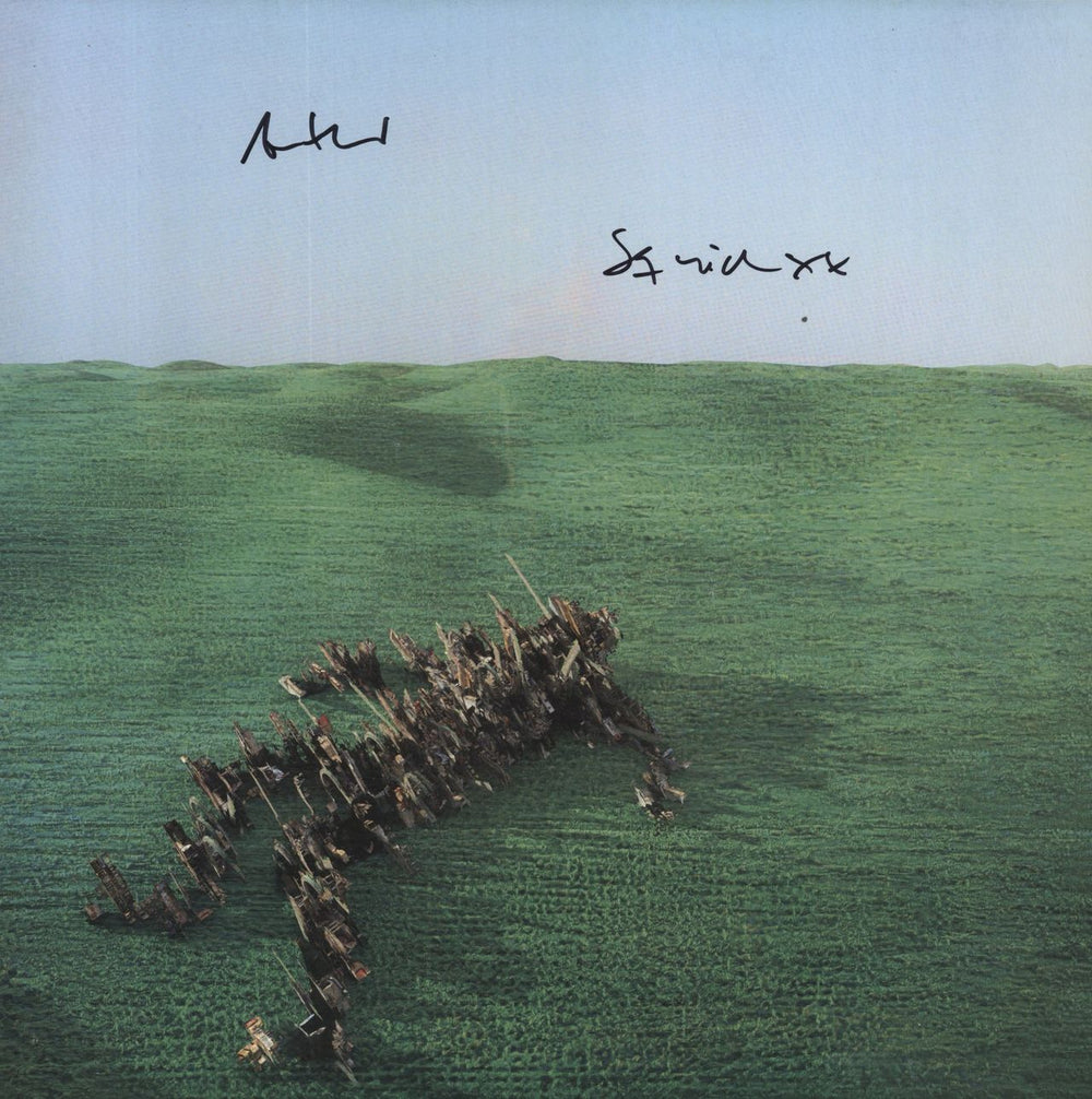 Squid Bright Green Field - Autographed UK 2-LP vinyl record set (Double LP Album) WARPLP314G