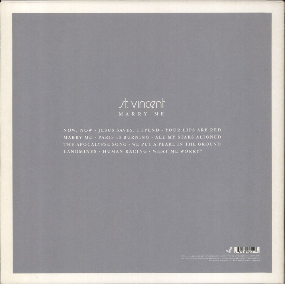 St. Vincent Marry Me US vinyl LP album (LP record) 607618025410