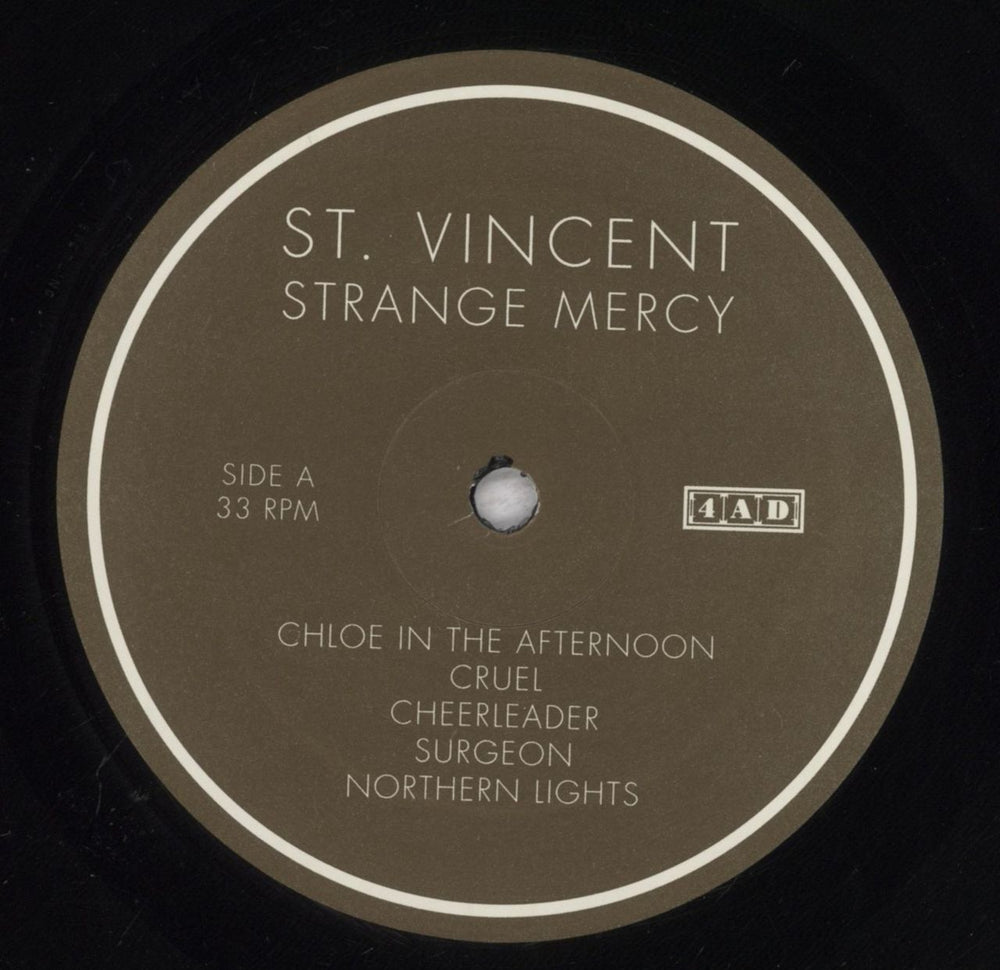 St. Vincent Strange Mercy US vinyl LP album (LP record) SVFLPST835195