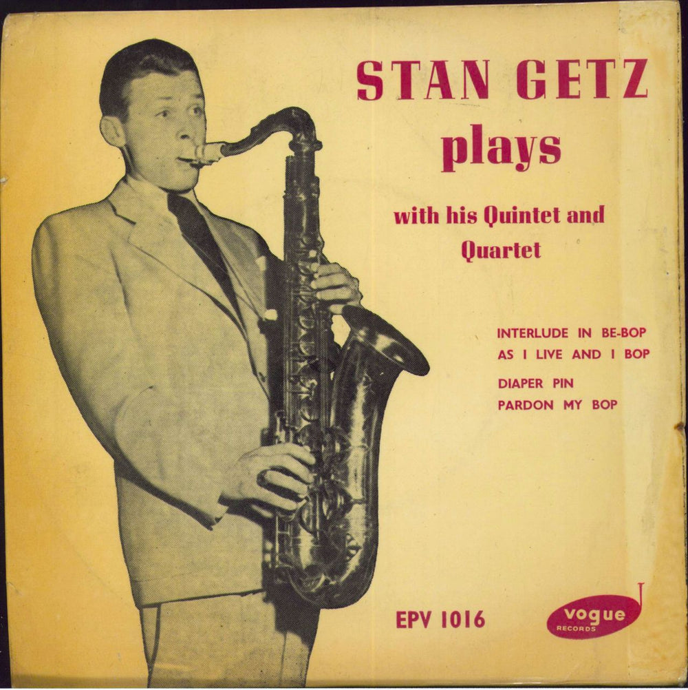 Stan Getz Stan Getz Plays With His Quintet And Quartet UK 7" vinyl single (7 inch record / 45) EPV1016