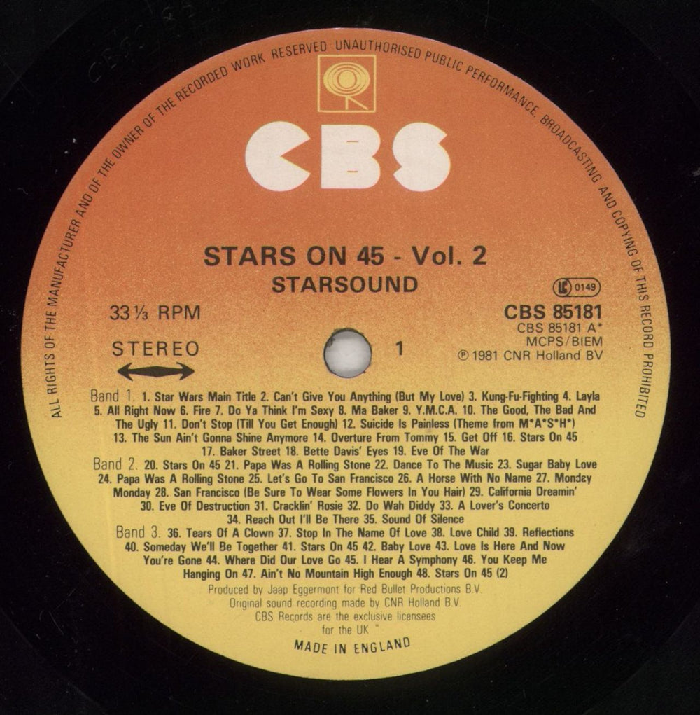 Star Sound Stars On 45 - The Album Volume 2 UK vinyl LP album (LP record) W7ALPST634419