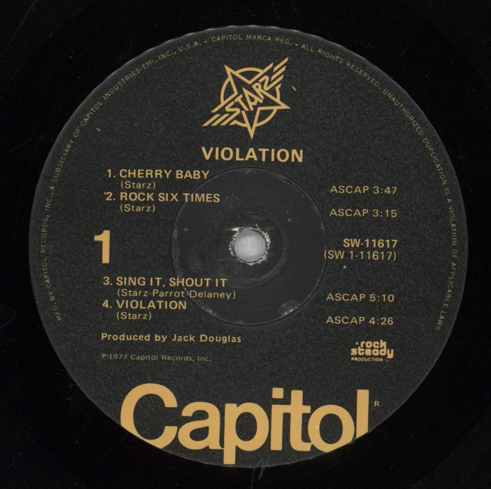 Starz Violation US vinyl LP album (LP record) SI8LPVI841406