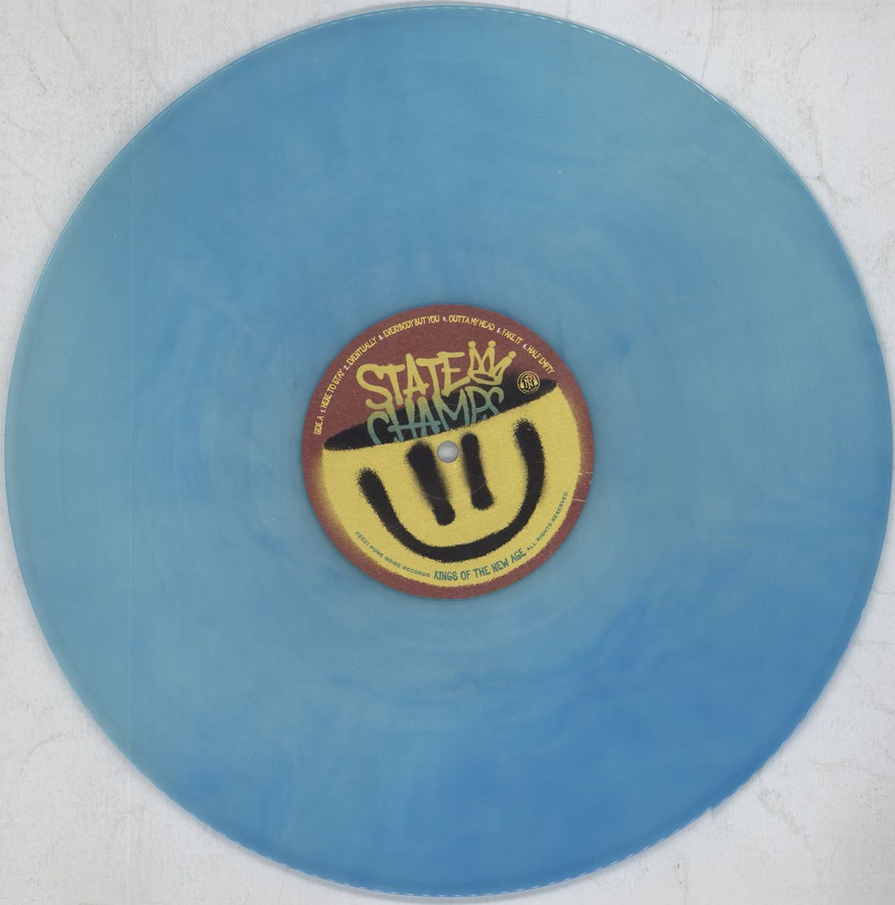 State Champs Kings of the New Age - Electric blue + Cyan Blue Galaxy US vinyl LP album (LP record) X-ALPKI822563