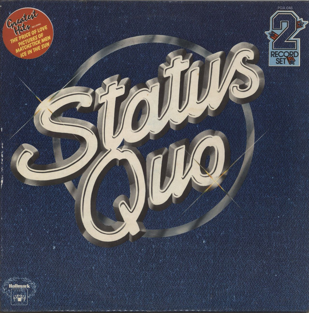 Status Quo Greatest Hits UK 2-LP vinyl record set (Double LP Album)