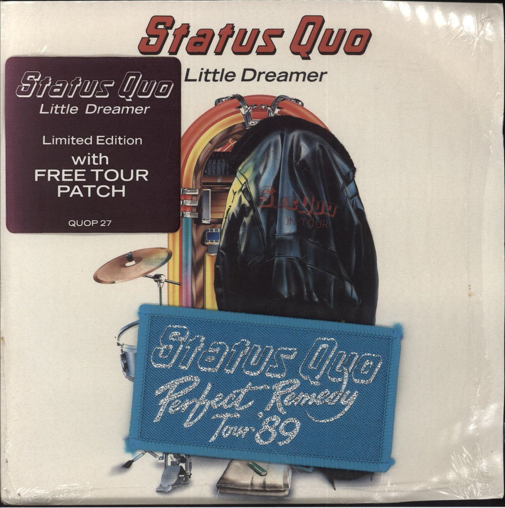 Status Quo Little Dreamer + Patch UK 7" vinyl single (7 inch record / 45) QUOP27