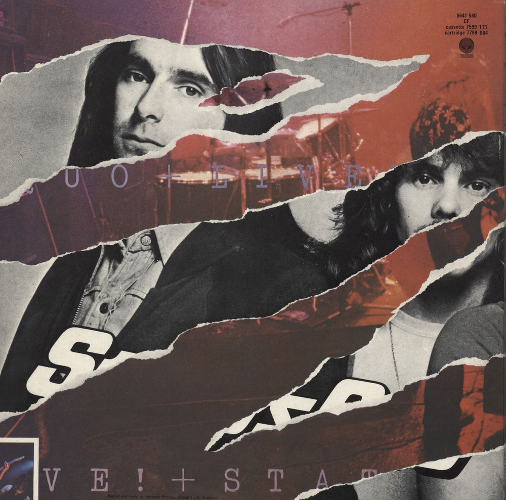 Status Quo Live + Inners - EX UK 2-LP vinyl record set (Double LP Album)