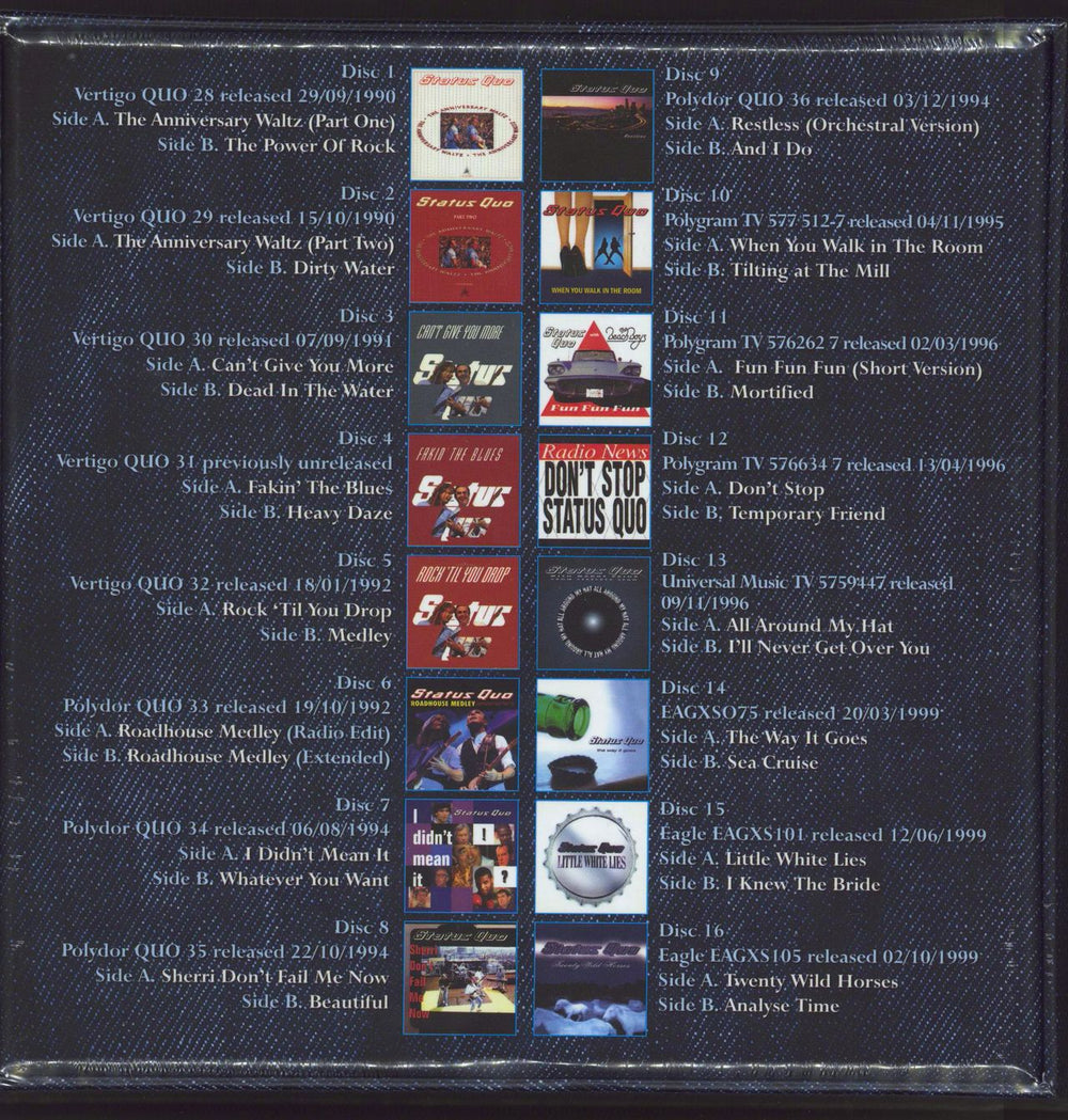 Status Quo The Vinyl Singles Collection 1990-1999 - Sealed UK 7" single box set 602567852476