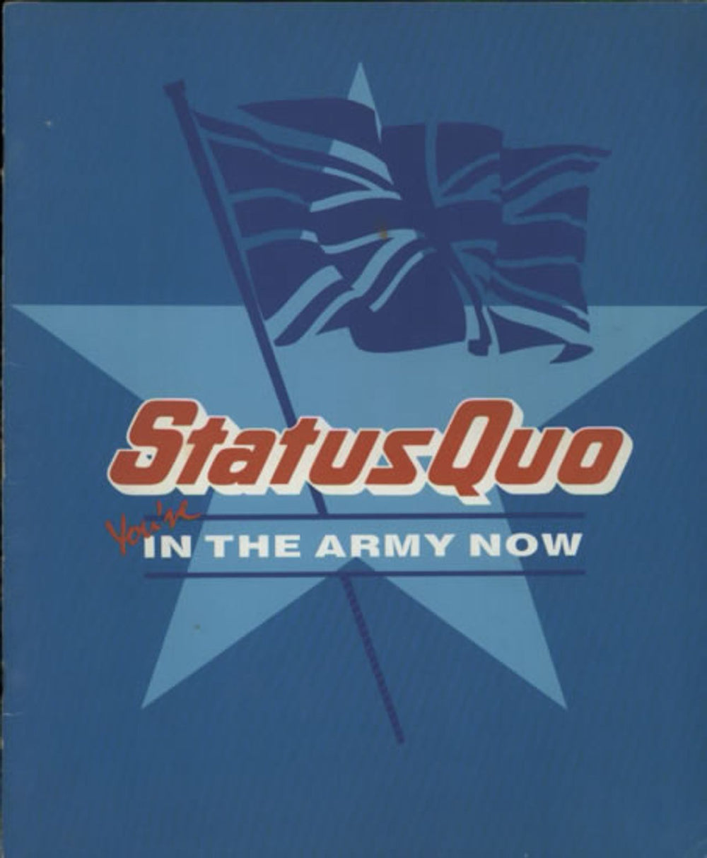 Status Quo You're In The Army Now UK tour programme TOUR PROGRAMME