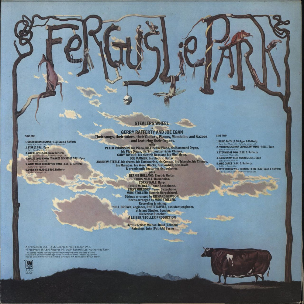 Stealers Wheel Ferguslie Park - Translucent Red UK vinyl LP album (LP record)