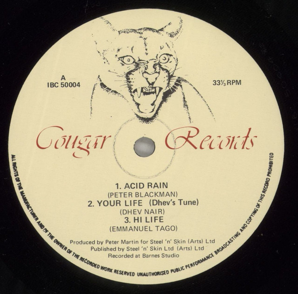 Steel An' Skin Acid Rain UK vinyl LP album (LP record) 4VLLPAC880638