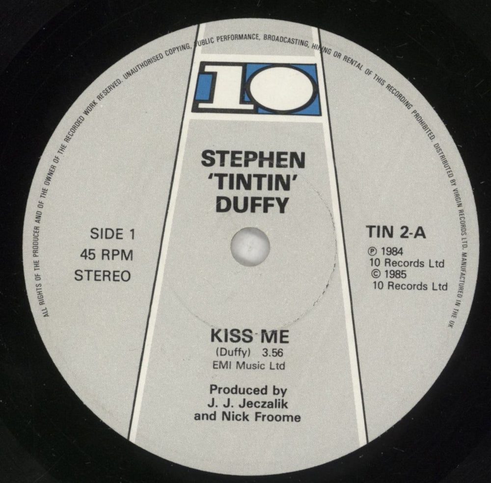 Stephen Tintin Duffy Kiss Me UK 7" vinyl single (7 inch record / 45) STD07KI103155