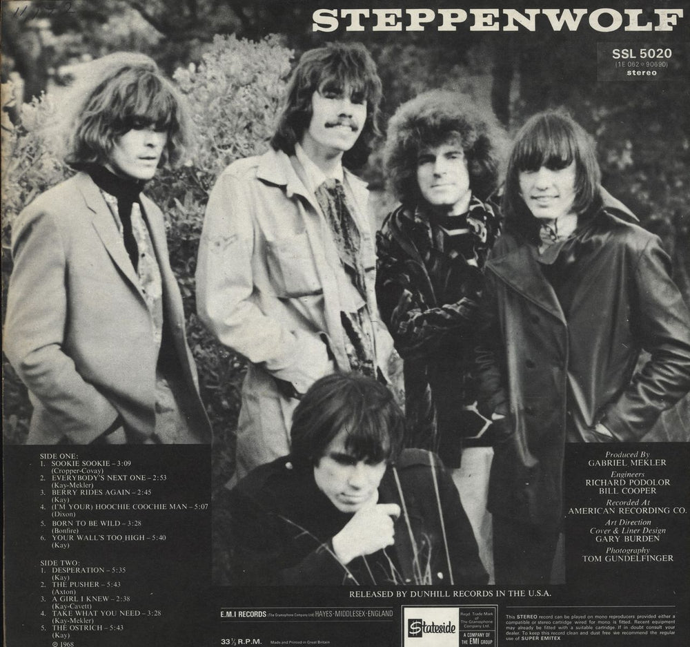 Steppenwolf Steppenwolf - Black Label Design UK vinyl LP album (LP record)