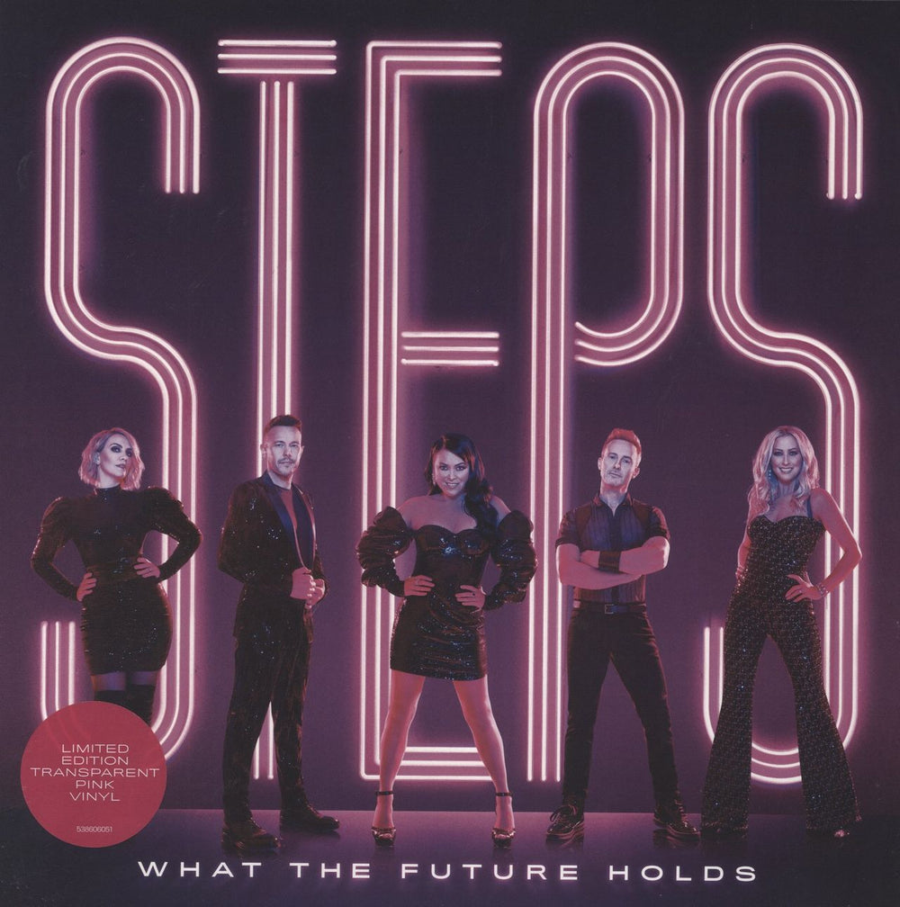 Steps What The Future Holds - Pink Vinyl + Badges UK vinyl LP album (LP record) 538606051