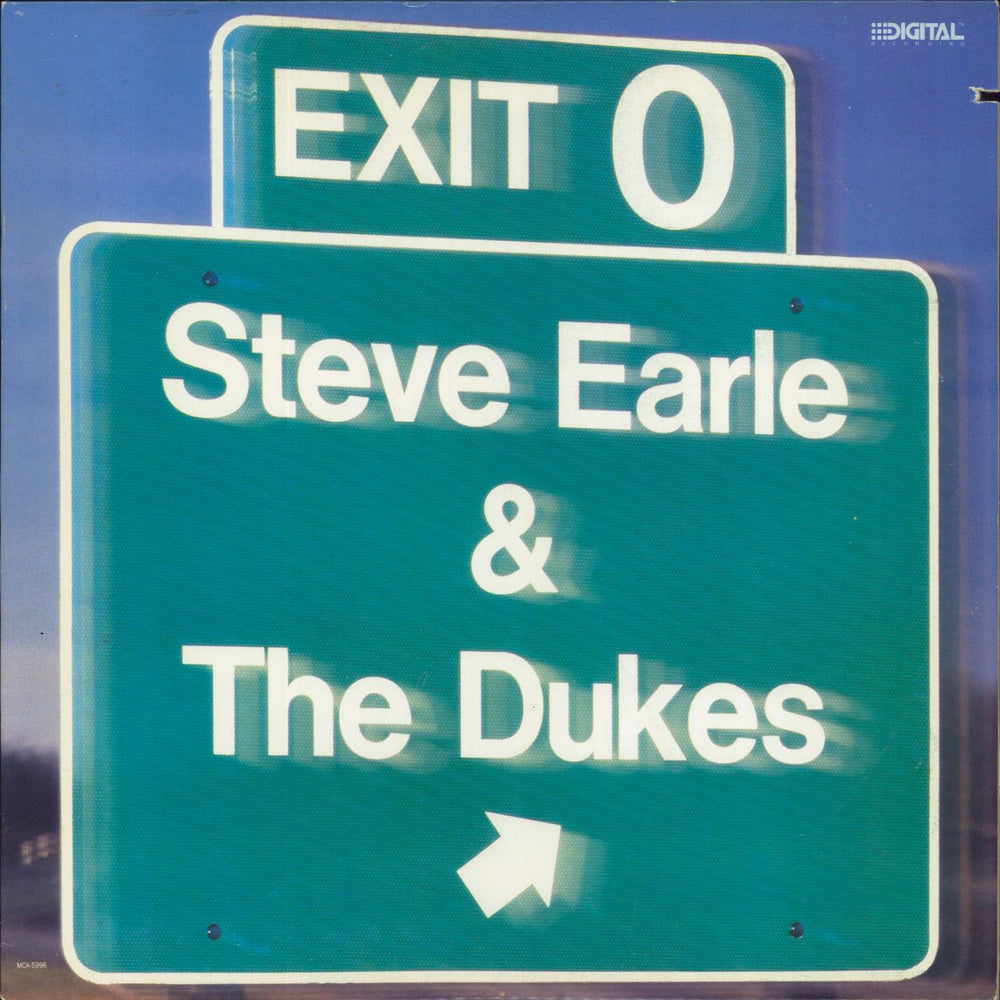 Steve Earle Exit 0 US vinyl LP album (LP record) MCA-5998