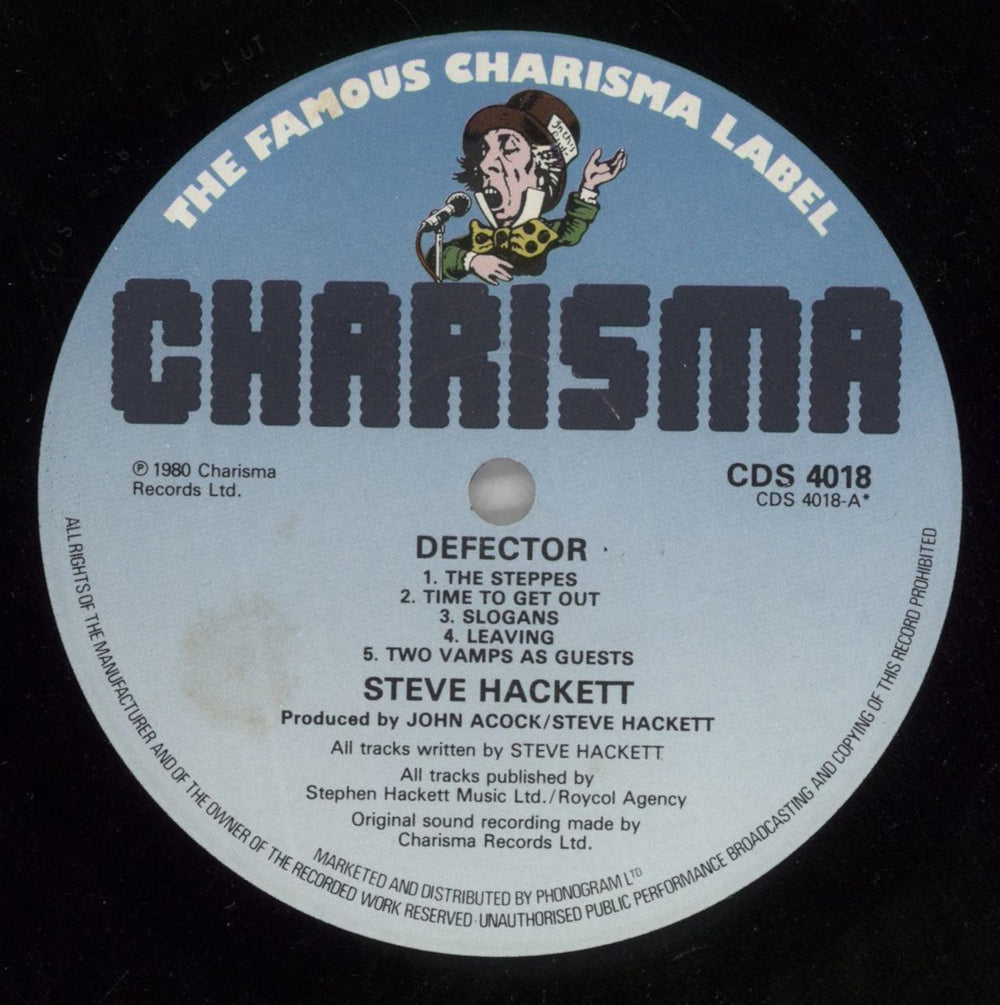 Steve Hackett Defector UK vinyl LP album (LP record) SVELPDE523247