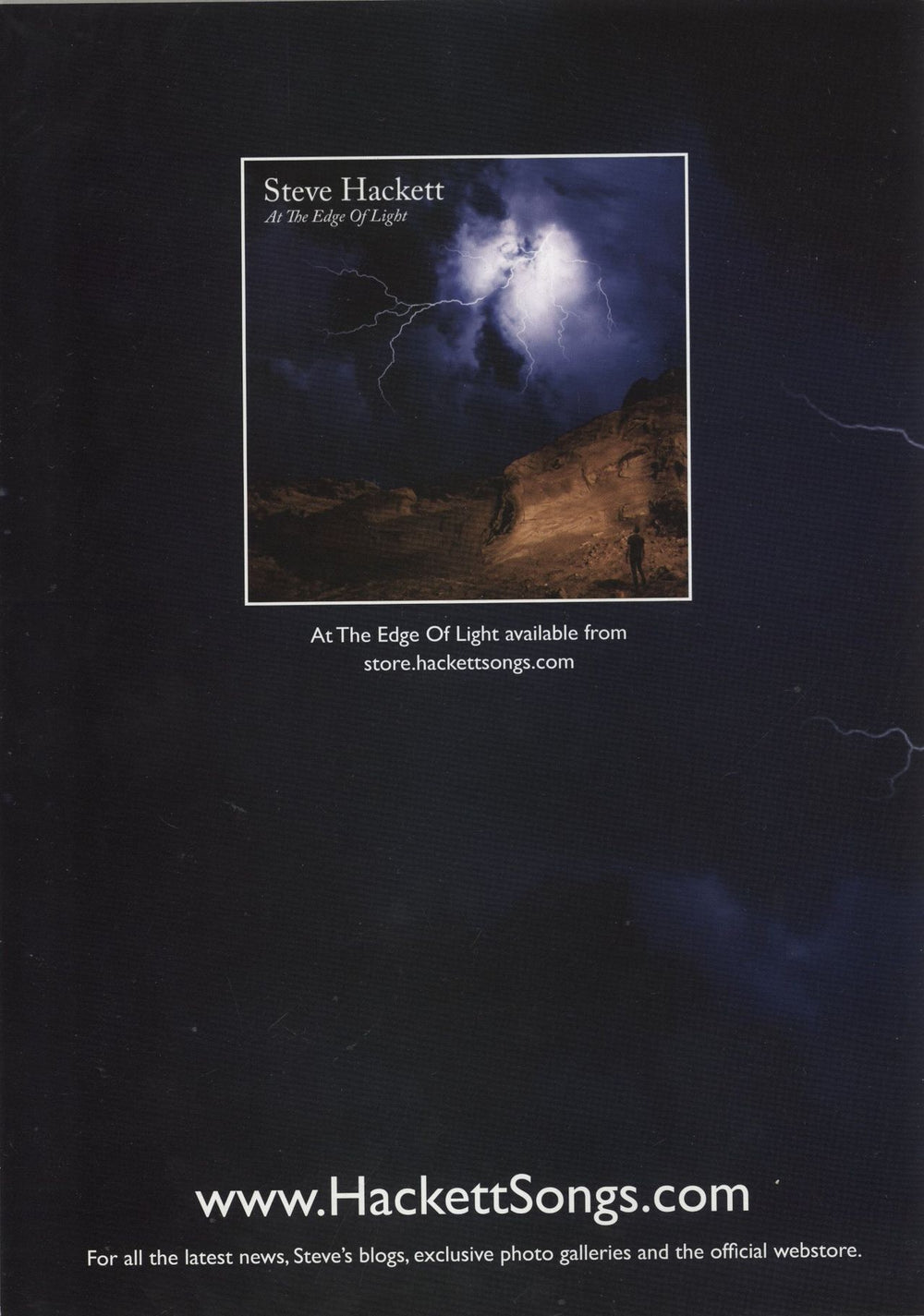 Steve Hackett Genesis Revisited 2019 UK tour programme