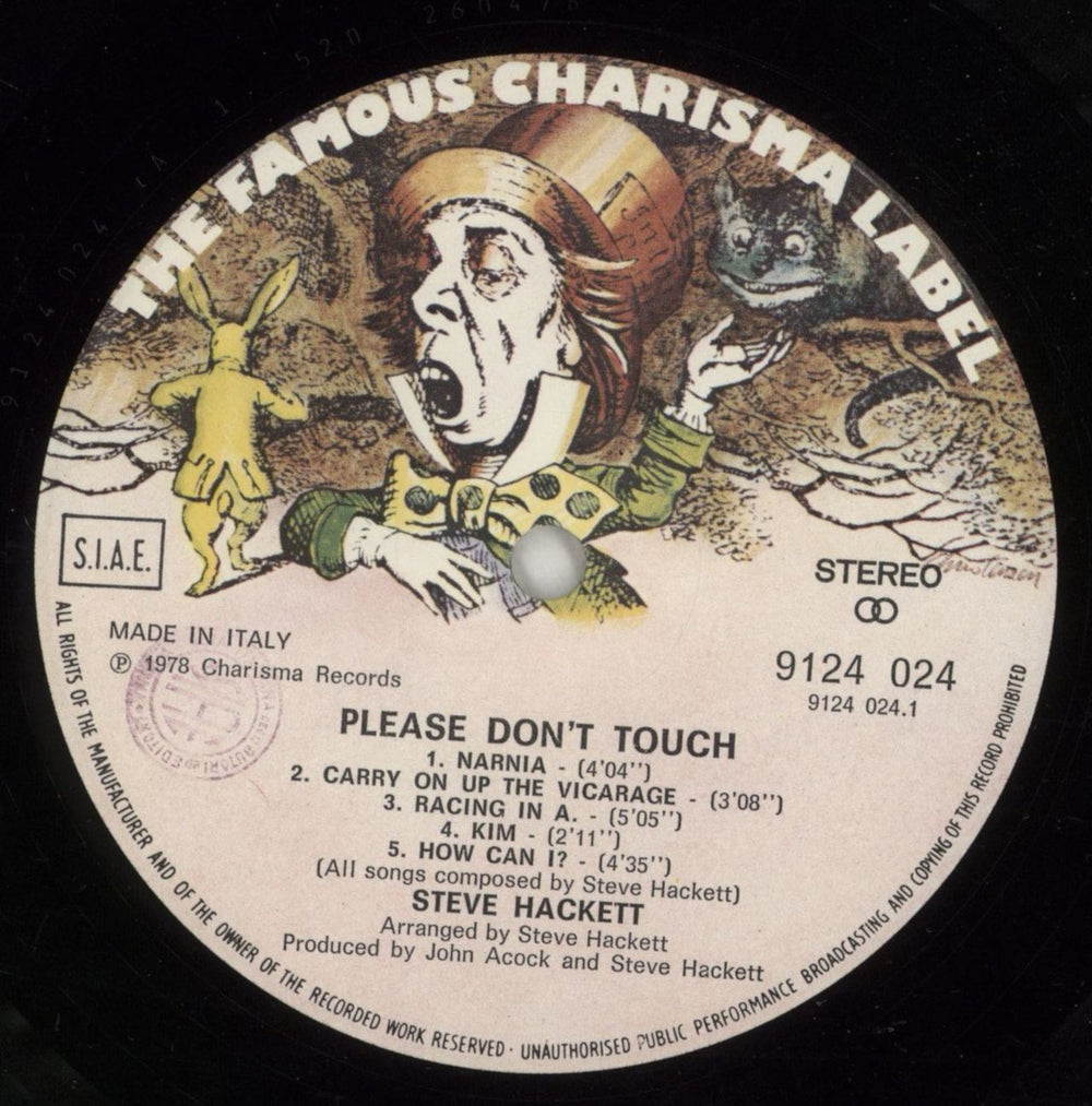 Steve Hackett Please Don't Touch Italian vinyl LP album (LP record) SVELPPL868396