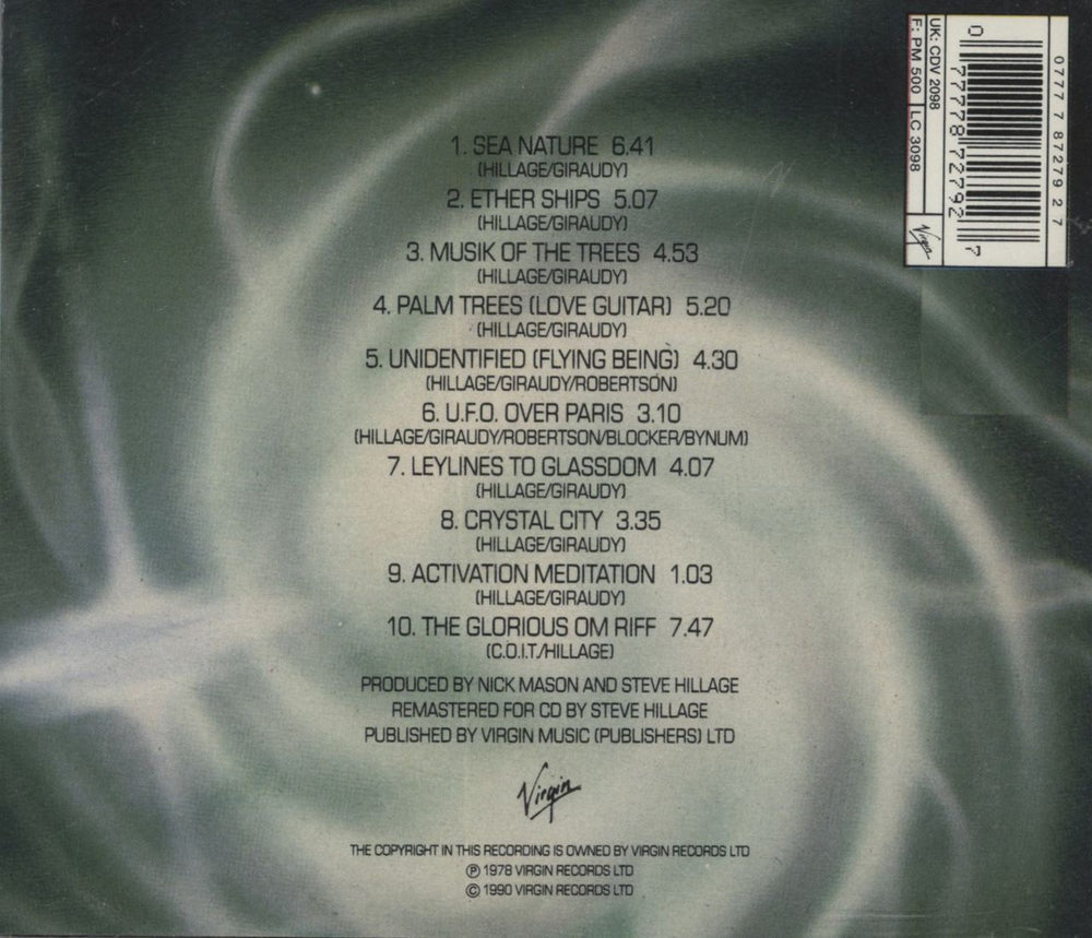 Steve Hillage Green UK CD album (CDLP) 077778727927