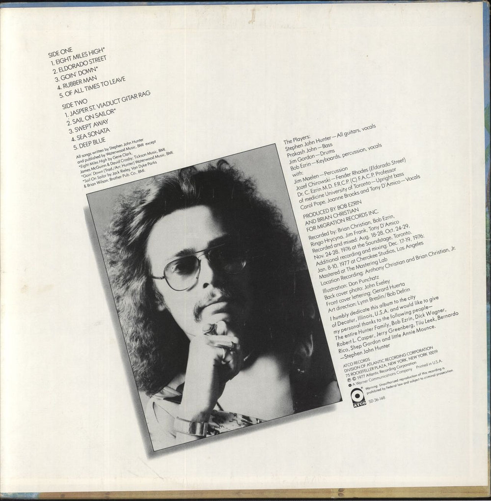 Steve Hunter Swept Away - EX US vinyl LP album (LP record)