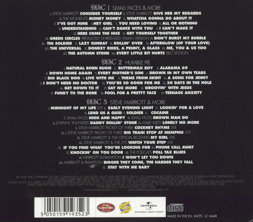 Steve Marriott Tin Soldier - The Anthology UK 3-CD album set (Triple CD) 5050159193523