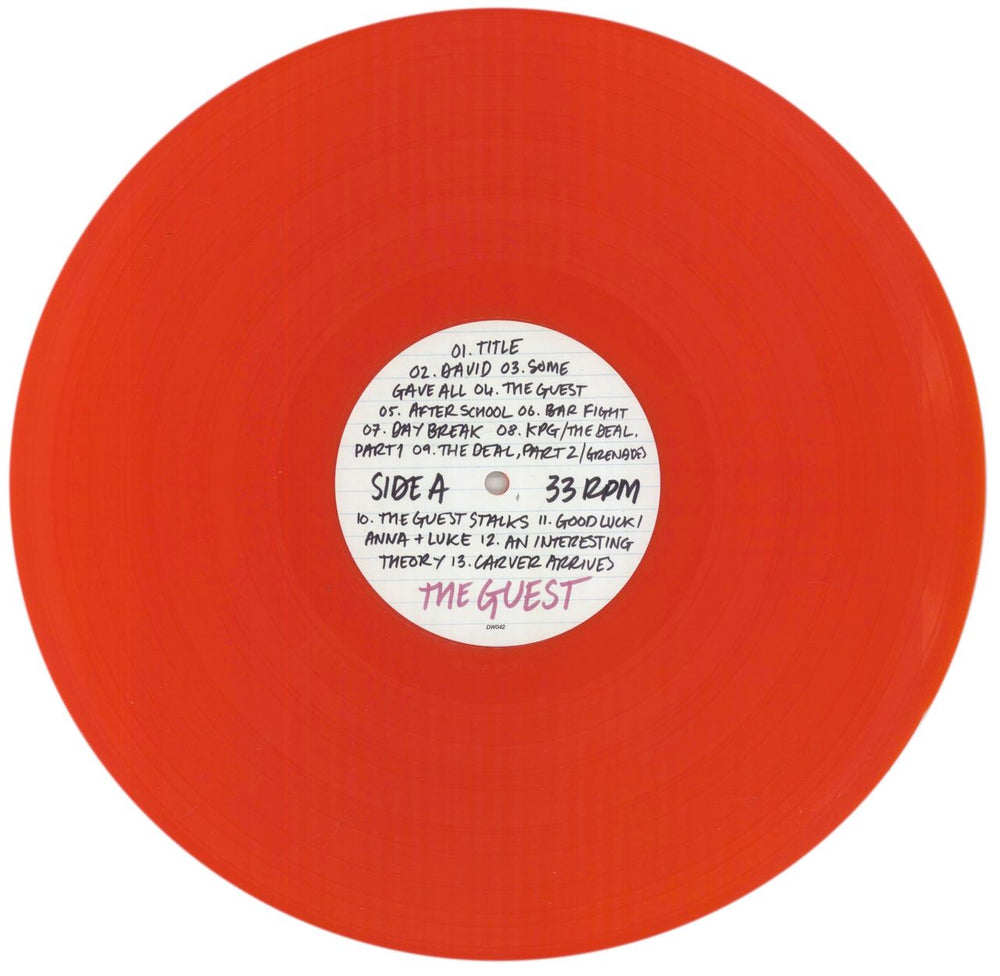 Steve Moore The Guest - Red Vinyl - Shrink UK vinyl LP album (LP record) XV2LPTH858000