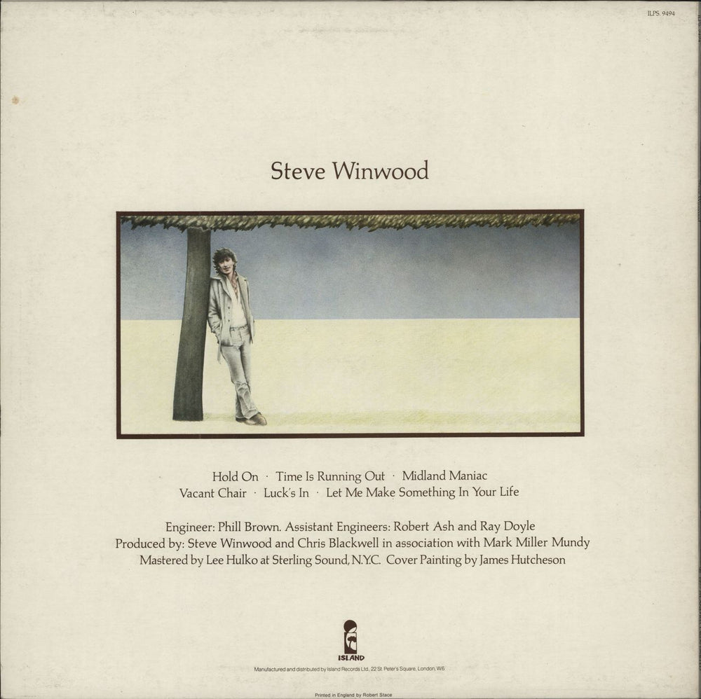 Steve Winwood Steve Winwood + inner - 2nd UK vinyl LP album (LP record)