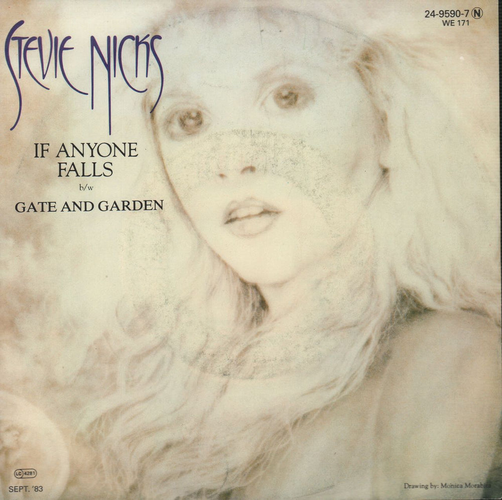 Stevie Nicks If Anyone Falls + PR German 7" vinyl single (7 inch record / 45) 24-9590-7