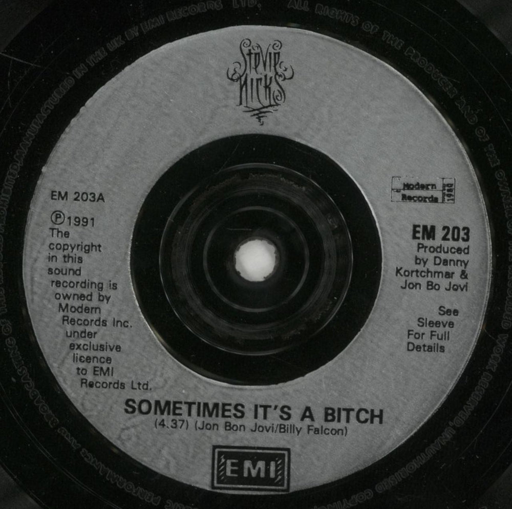Stevie Nicks Sometimes It's A Bitch - Injection UK 7" vinyl single (7 inch record / 45) NIC07SO67215