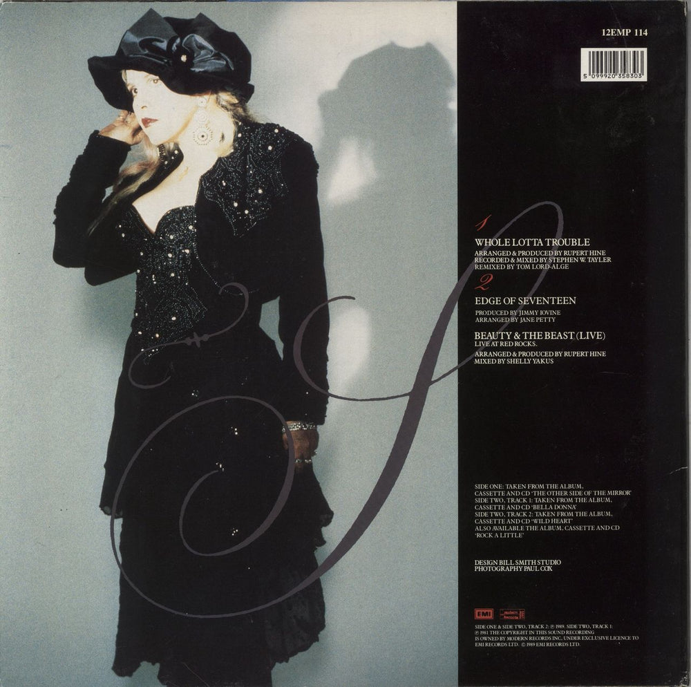 Stevie Nicks Whole Lotta Trouble UK 12" vinyl single (12 inch record / Maxi-single) NIC12WH173251